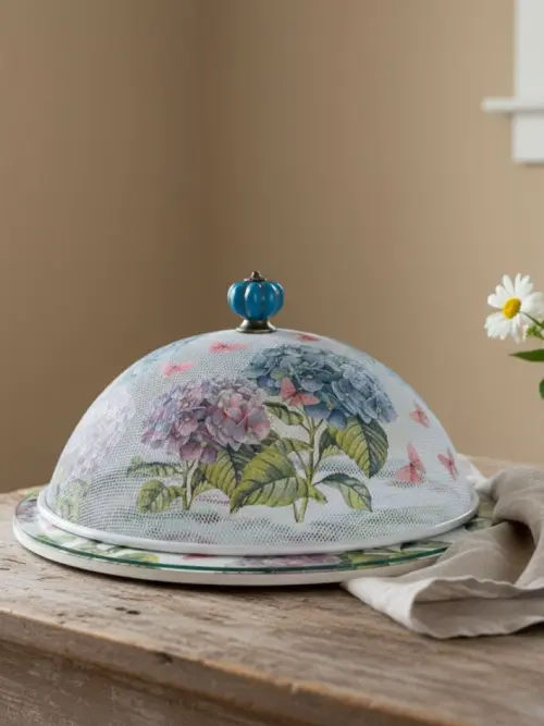 Boleira artesanal decorada/Cobre bolo decorado c/decoupage