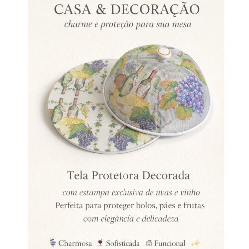 Queijeira artesanal decorada/Prato MDF com proteção de vidro fi