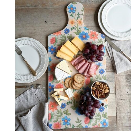 Tábua madeira decorada com decoupage (tecido) - proteção de vi