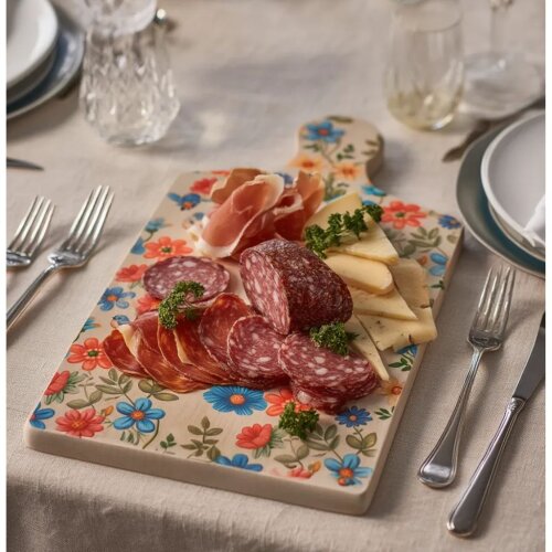 Tábua madeira decorada com decoupage (tecido) - proteção de vi