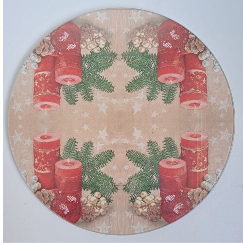 Boleira artesanal decorada/Cobre bolo decorado com decoupage - Pr