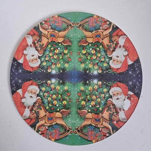 Boleira artesanal decorada/Cobre bolo decorado com decoupage - Pr