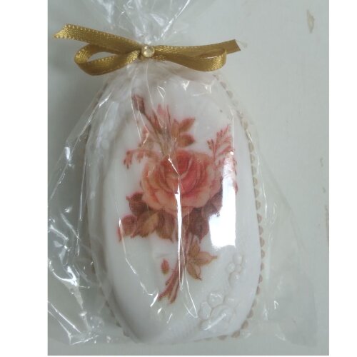 Sabonete Lux decorado com decoupage- Embalagem celofane e caixa p