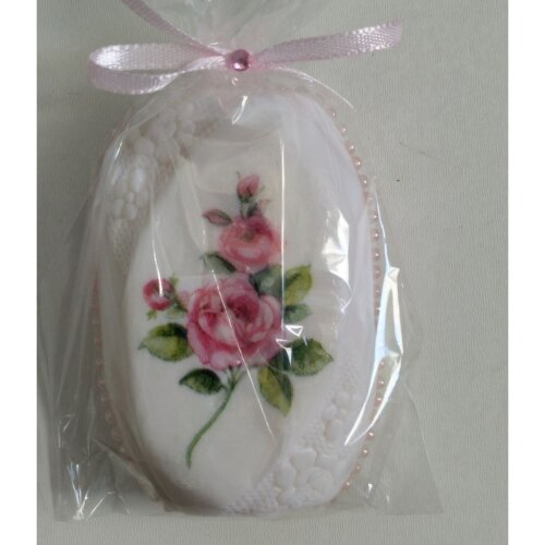 Sabonete Lux decorado com decoupage - Embalagem celofane e caixa