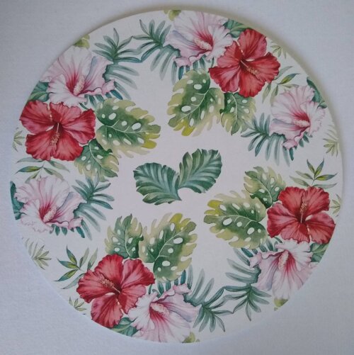 Boleira artesanal decorada/Cobre bolo decorado c/decoupage - Prat
