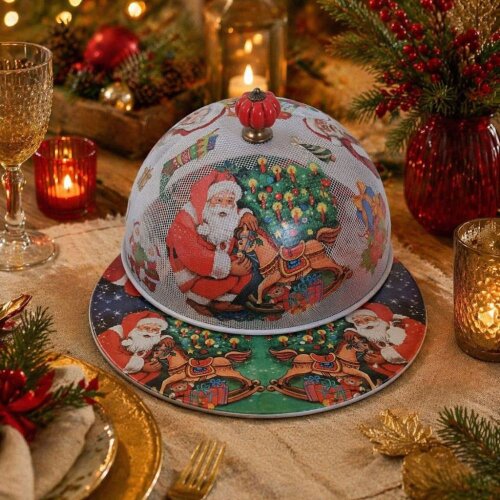 Boleira artesanal decorada/Cobre bolo decorado c/decoupage - Prat