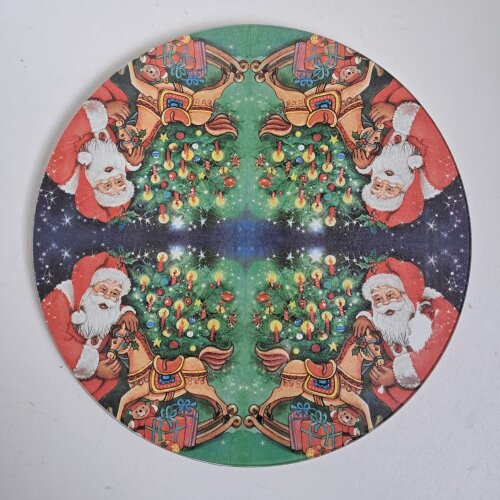 Boleira artesanal decorada/Cobre bolo decorado c/decoupage - Prat