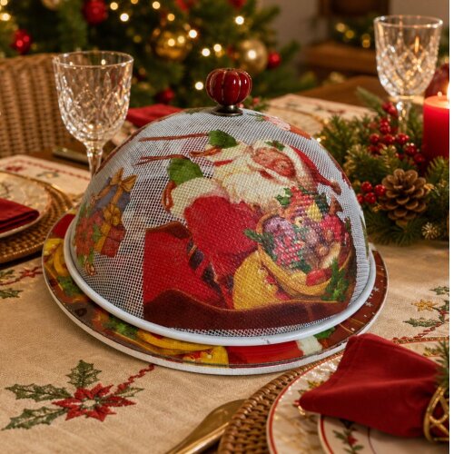 Boleira artesanal decorada/Cobre bolo decorado c/decoupage - Prat