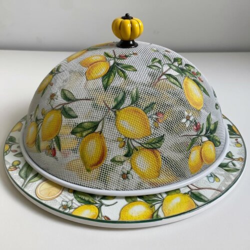 Boleira artesanal decorada/Cobre bolo decorado c/decoupage - Prat
