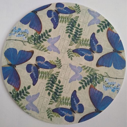 Boleira artesanal decorada/Cobre bolo decorado c/decoupage - Prat
