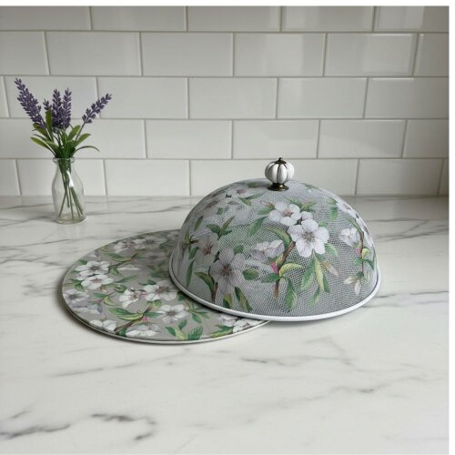 Boleira artesanal decorada/Cobre bolo decorado c/decoupage - Prat