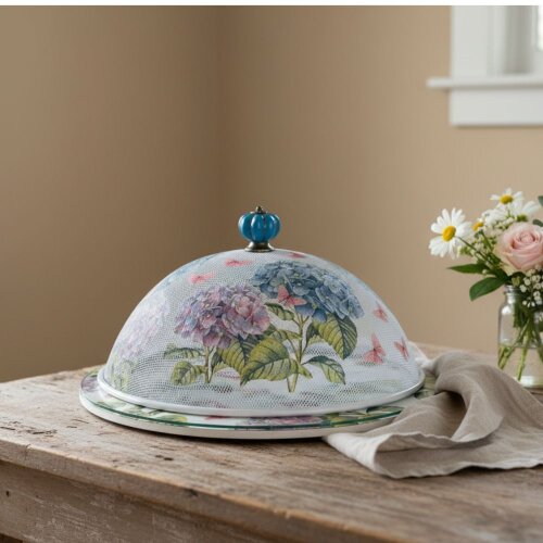 Boleira artesanal decorada/Cobre bolo decorado c/decoupage - Prat