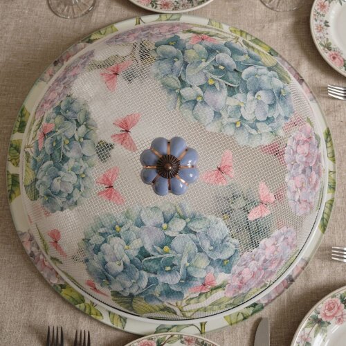 Boleira artesanal decorada/Cobre bolo decorado c/decoupage - Prat