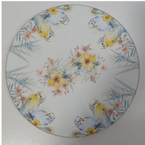 Boleira artesanal decorada/Cobre bolo decorado c/decoupage - Prat