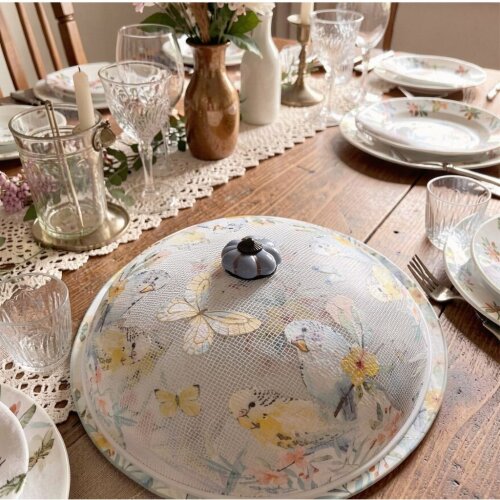 Boleira artesanal decorada/Cobre bolo decorado c/decoupage - Prat