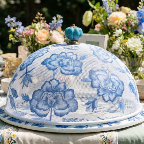 Boleira artesanal decorada/Cobre bolo decorado c/decoupage - Prat