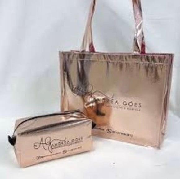 Kit Necessaire Box e Sacola Metalizada Box Personalizada