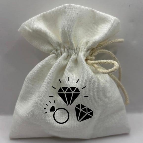Sacos de Linho Luxo Personalizados com Logo 15x20 cm