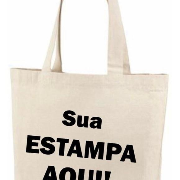Sacolas pra Compras em Algodão Cru Grosso Personalizadas