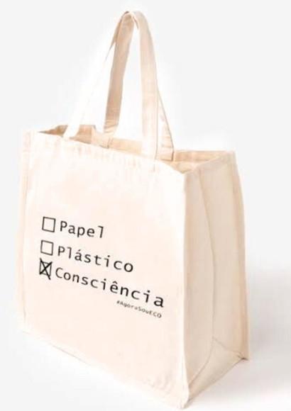 Sacolas pra Compras em Algodão Cru Grosso Personalizadas