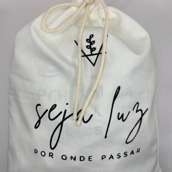 Saquinho em Algodão Cru 100% Natural Personalizado 20x25 cm