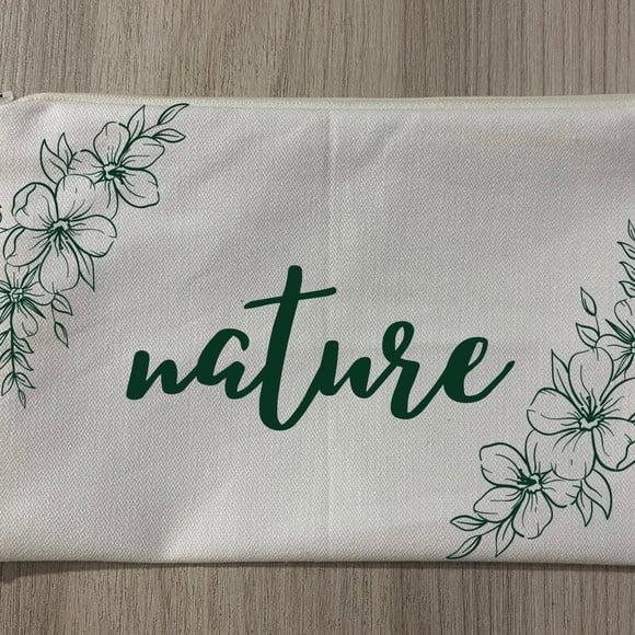 Necessaire de Algodão Cru Eco Personalizadas Logo 15x22 cm