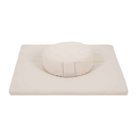 Kit Zafú e Zabutom de Yoga e Meditação em Brim 100% Algodao
