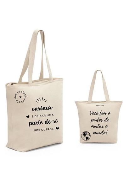 Sacolas em Algodão Cru 35x40 cm Personalizadas e Zíper