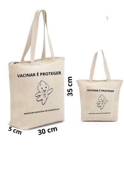 Sacolas de Algodão Cru Personalizadas 30x35 com Zíper