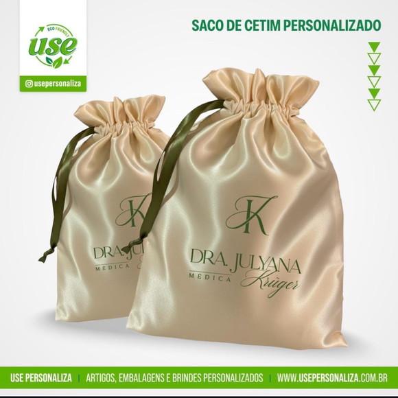 Saquinhos personalizados de cetim para joias 7x11 cm ATACADO
