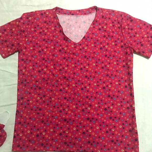 Pijama cirúrgico Veterinário brinde máscara De tricoline