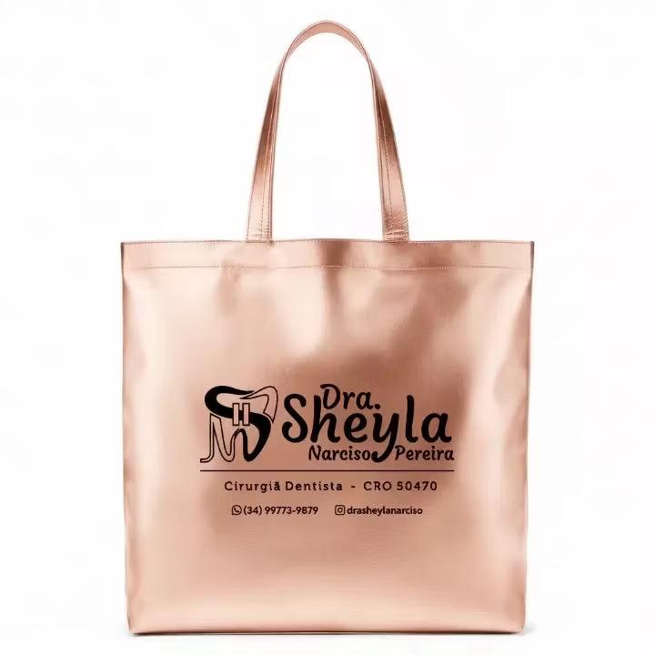 Sacolas Metalizadas 40x40cm Personalizadas com Logo ou Arte