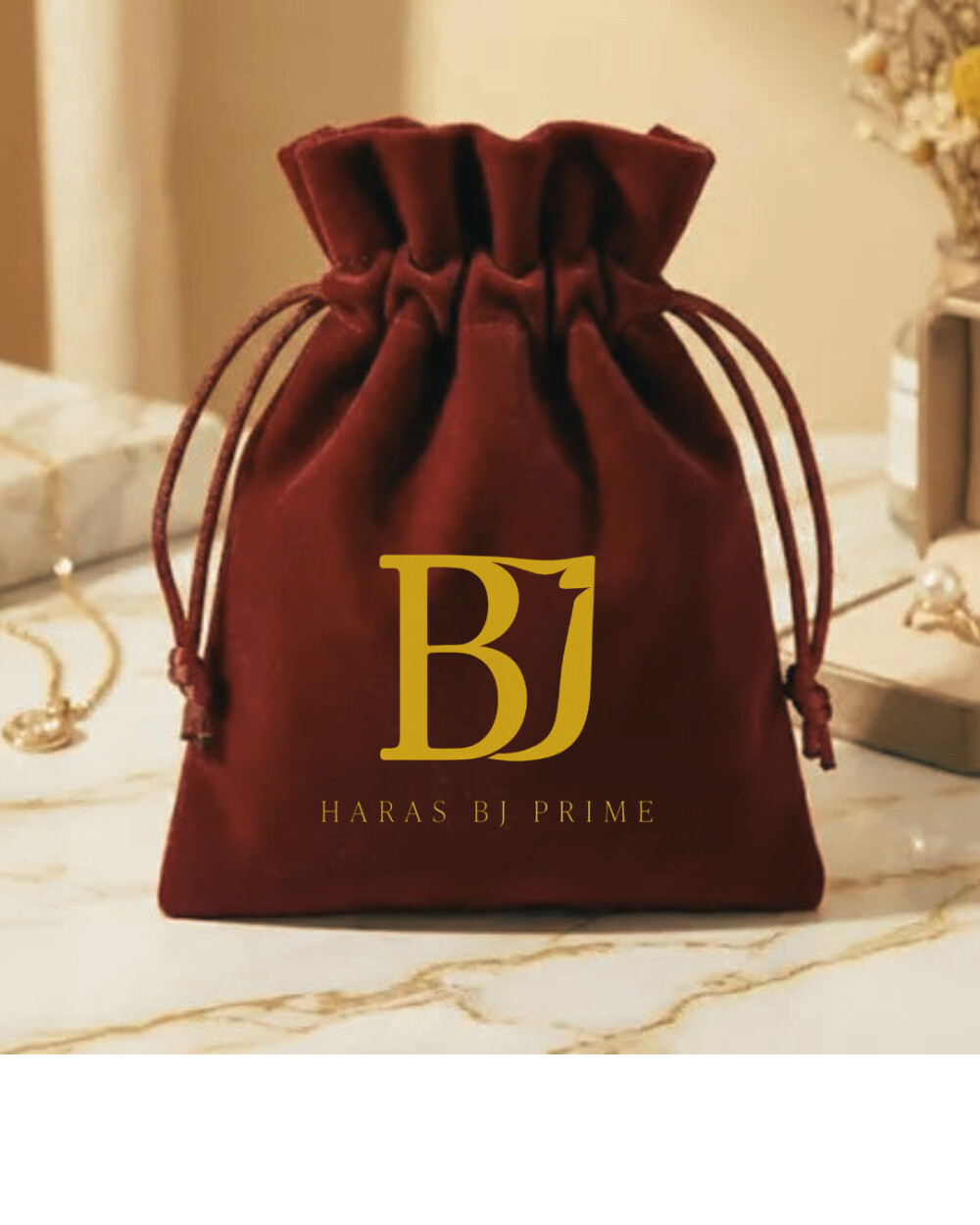 Saco de Veludo Personalizados 15x20 com Babado