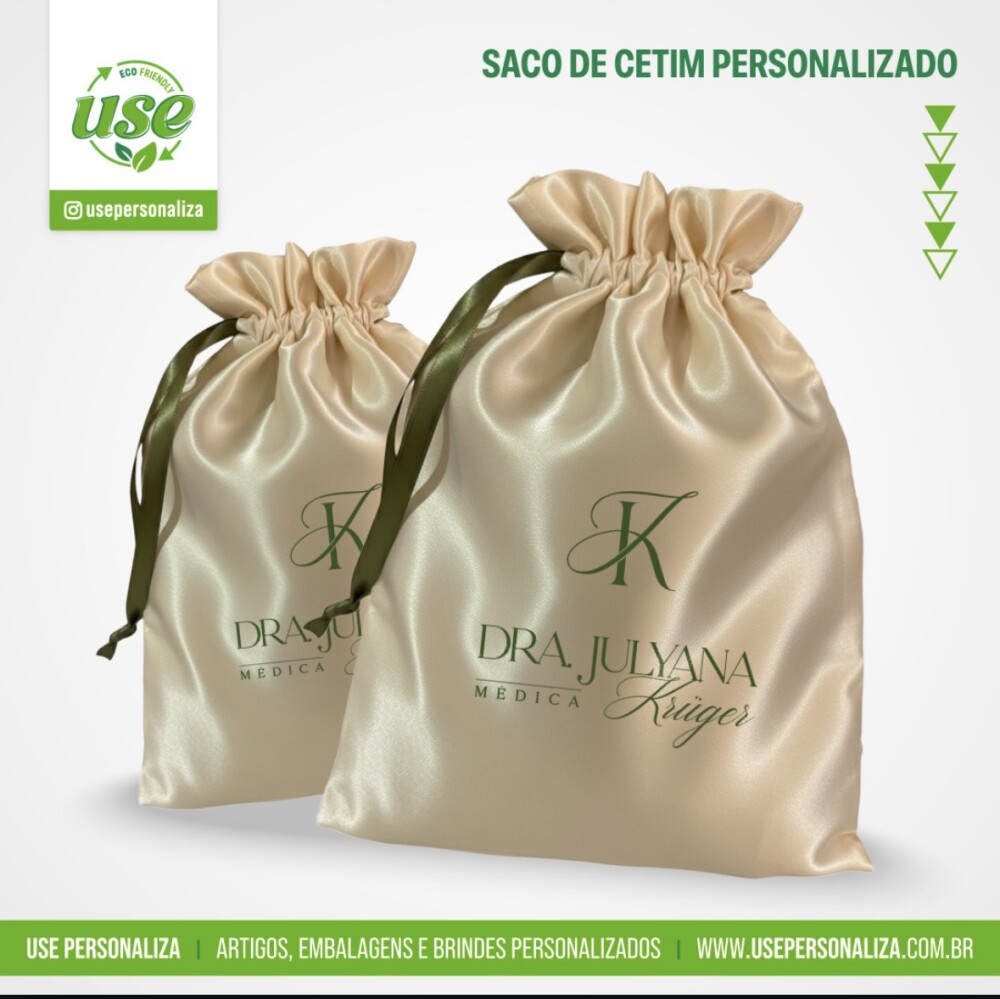 Sacos de Cetim Personalizados 30x35 cm