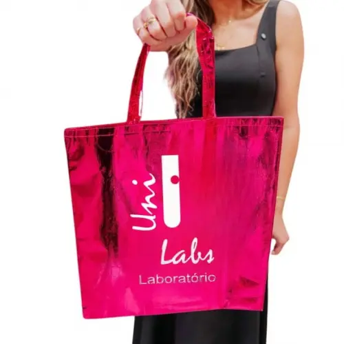 Sacolas Metalizadas 30x40cm Personalizadas com Logo ou Arte