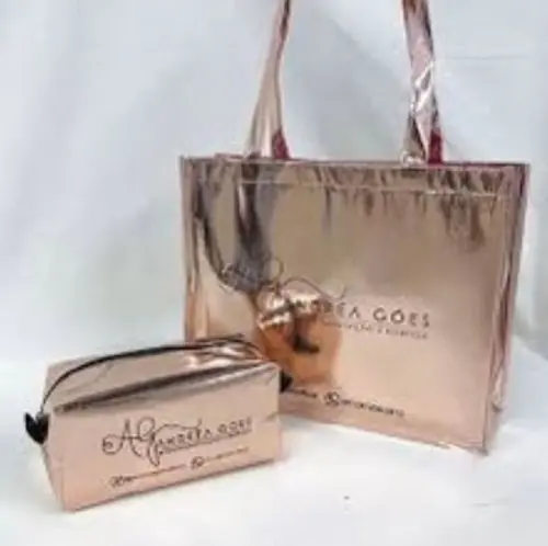 Kit Necessaire Box e Sacola Metalizada Box Personalizada