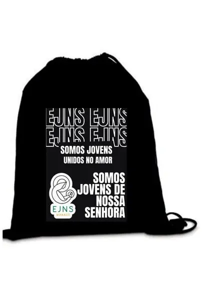 Sacochilas Pretas Personalizadas Todos Temas 25x35 cm