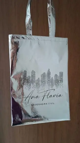 Sacolas Metalizadas 25x35cm Personalizadas com Logo ou Arte