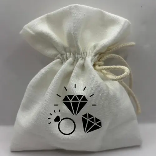 Sacos de Linho Luxo Personalizados com Logo 15x20 cm