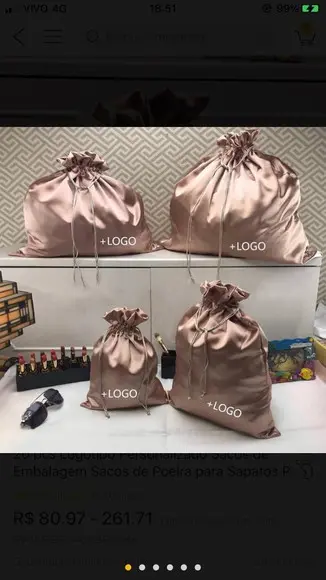 Saquinhos de Cetim Personalizados