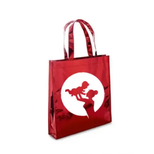 Sacolas Metalizadas 35x30x6cm Personalizadas com Lateral
