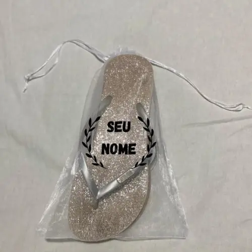 Saquinhos de Organza Personalizados para Chinelos 22x16 cm