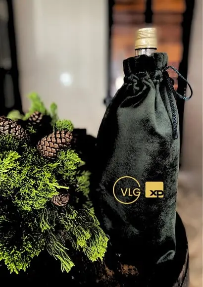 Sacos Personalizados em Veludo para Garrafa de Espumantes