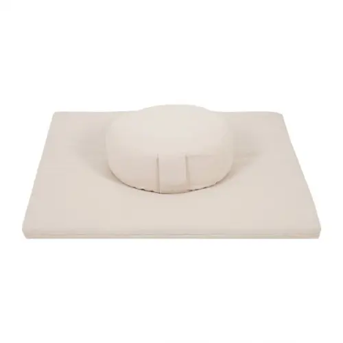 Kit Zafú e Zabutom de Yoga e Meditação em Brim 100% Algodao