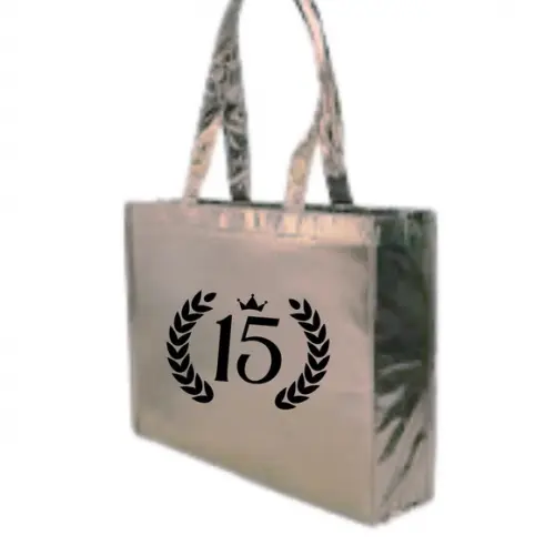 Sacolas Metalizadas 35x30x6cm Personalizadas com Lateral