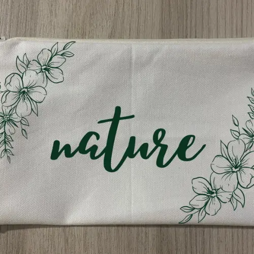 Necesser de Algodão Cru Ecológico Personalizadas Logo