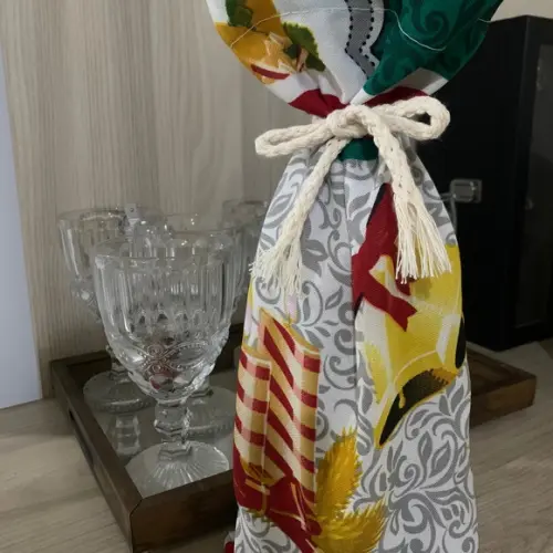 Saco de vinho para natal personalizados mais fita de cetim