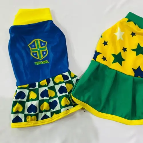 Kit Com 12 Vestidos Do Brasil Para Cães E Gatos