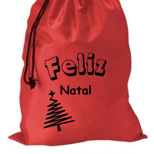 Saco de Tecido para Papai Noel e Presentes Gigantes Natal