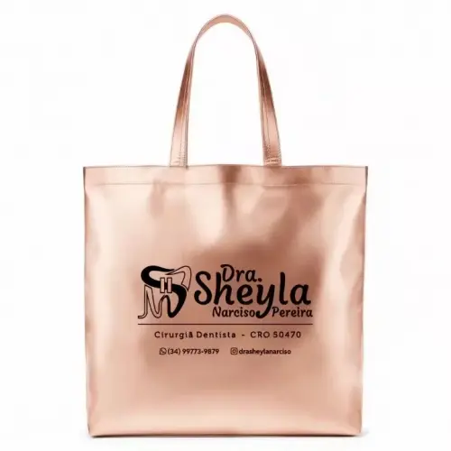 Sacolas Metalizadas 40x40cm Personalizadas com Logo ou Arte